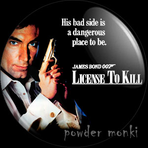 James Bond: License To Kill - Retro Movie Badge/Magnet