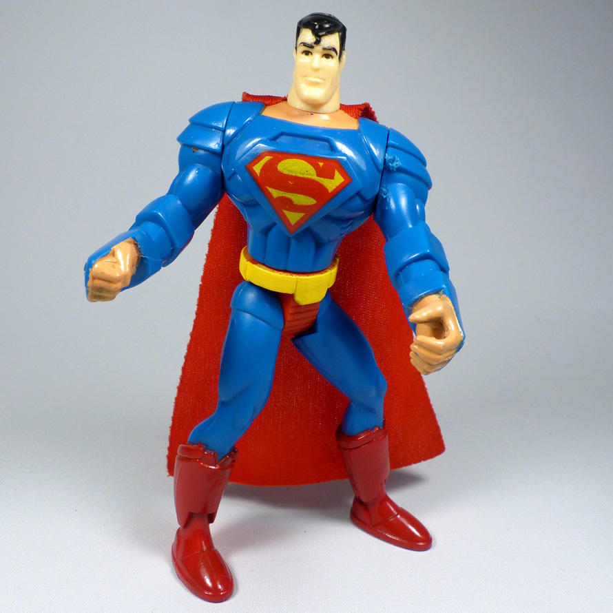 DC Comics SUPERMAN Vintage CAPTURE NET 5" Animated Series Figure (Kenner 1996)